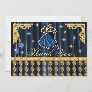 Remerciements Carte de remerciement pour 60 ans avec danseurs en