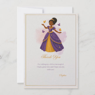 Remerciements Carte de remerciement pour anniversaire de princes