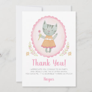 Remerciements Carte de remerciement pour anniversaire fille