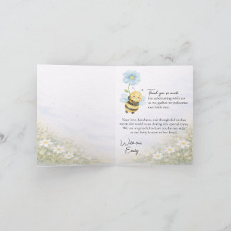 Remerciements Carte de remerciement pour Baby Shower