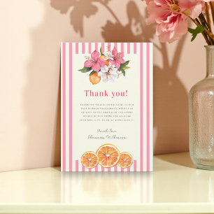 Remerciements Carte de remerciement pour baby shower à rayures r