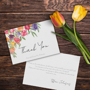 Remerciements Carte de Remerciement pour Baby Shower aux Tulipes