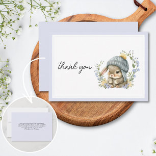 Remerciements Carte de remerciement pour baby shower avec animau