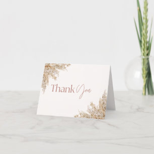 Remerciements Carte de remerciement pour Baby Shower avec herbe