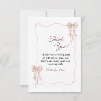 Remerciements Carte de remerciement pour Baby Shower avec un jol
