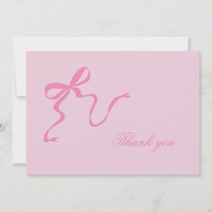 Remerciements Carte de remerciement pour Baby Shower avec un Nœu