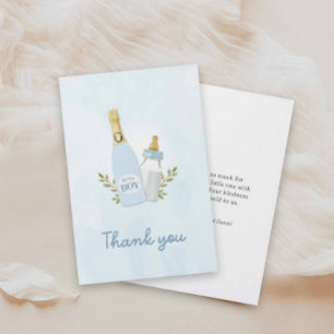 Remerciements Carte de remerciement pour Baby Shower 'Boy Poppin