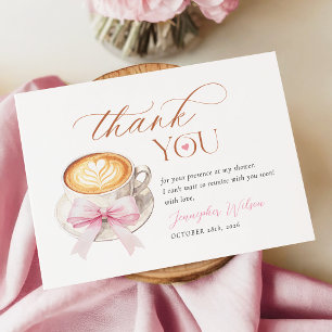 Remerciements Carte de remerciement pour Baby Shower Café