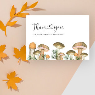 Remerciements Carte de remerciement pour baby shower champignons