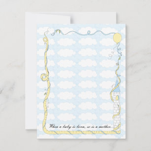Remerciements Carte de remerciement pour Baby Shower, Château ja