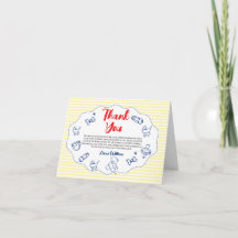 Carte de remerciement pour baby shower Ciao bambin