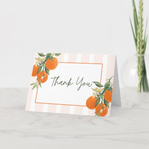 Remerciements Carte de remerciement pour Baby Shower Citron