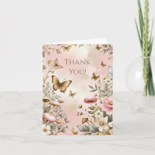 Remerciements Carte de remerciement pour Baby Shower Cottage Cor