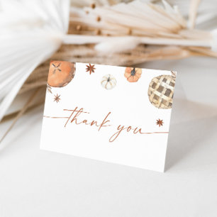 Remerciements Carte de remerciement pour Baby Shower d'automne,