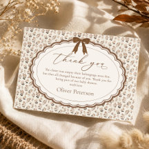 Carte de remerciement pour Baby Shower d'automne T