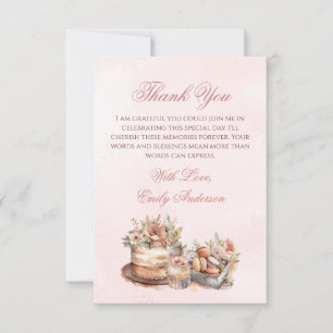 Remerciements Carte de remerciement pour Baby Shower de bébé fil