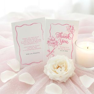 Remerciements Carte de remerciement pour Baby Shower de mariage 