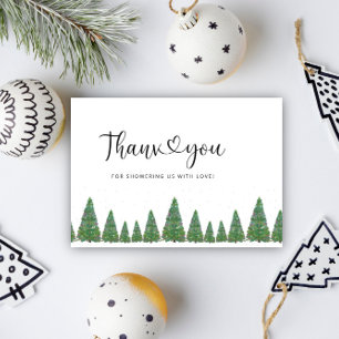 Remerciements Carte de remerciement pour baby shower Evergreen