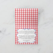 Remerciements Carte de remerciement pour Baby Shower Fille Améri (Intérieur)