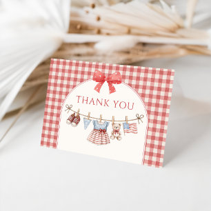 Remerciements Carte de remerciement pour Baby Shower Fille Tout 