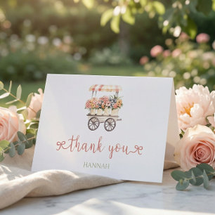Remerciements Carte de remerciement pour baby shower 'Fleur loca