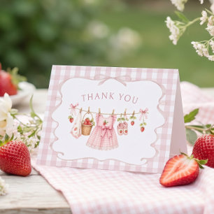 Remerciements Carte de remerciement pour Baby Shower Fruité Stra