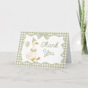 Remerciements Carte de remerciement pour baby shower Green Silly