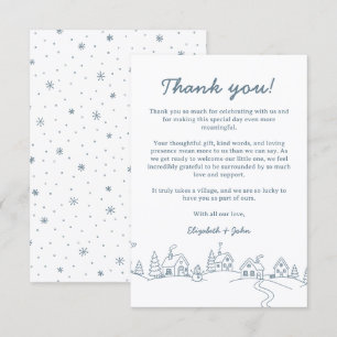 Remerciements Carte de remerciement pour Baby Shower 'Il faut to