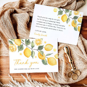 Remerciements Carte de remerciement pour Baby Shower Little Lemo