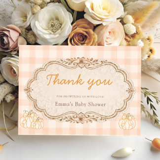 Remerciements Carte de remerciement pour Baby Shower Little Pump
