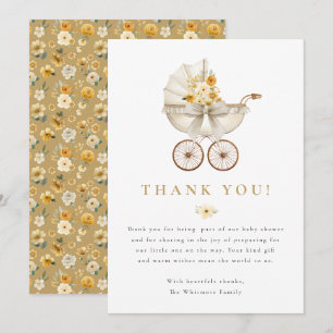 Remerciements Carte de remerciement pour baby shower neutre Iv