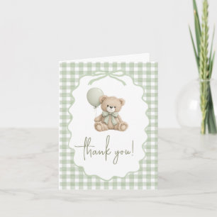 Remerciements Carte de remerciement pour Baby Shower Ours en Vic