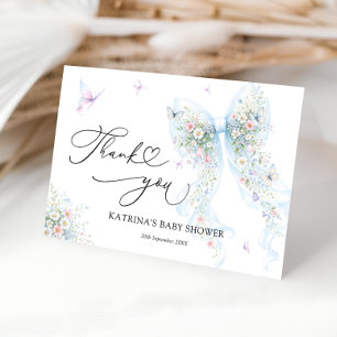 Remerciements Carte de remerciement pour Baby Shower Papillon à