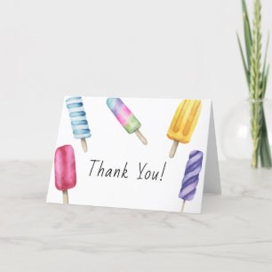 Remerciements Carte de remerciement pour Baby shower Popsicle