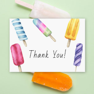 Remerciements Carte de remerciement pour Baby shower Popsicle