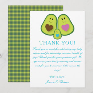 Remerciements Carte de remerciement pour Baby Shower pour garçon
