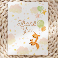 Carte de remerciement pour Baby Shower Renard du L