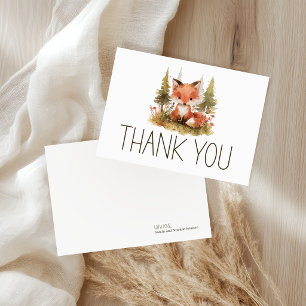 Remerciements Carte de remerciement pour Baby Shower Renardeau M