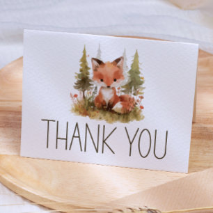 Remerciements Carte de remerciement pour Baby Shower Renardeau M