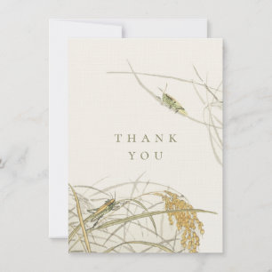 Remerciements Carte de remerciement pour Baby Shower Sauterelle