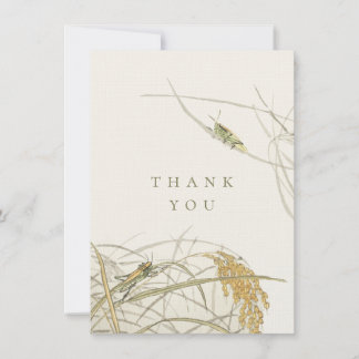 Remerciements Carte de remerciement pour Baby Shower Sauterelle