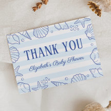 Carte de remerciement pour Baby Shower Sea You Soo