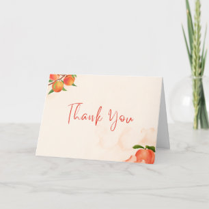 Remerciements Carte de remerciement pour Baby Shower Sweet Peach