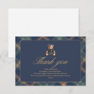 Remerciements Carte de remerciement pour Baby Shower Teddy Bear