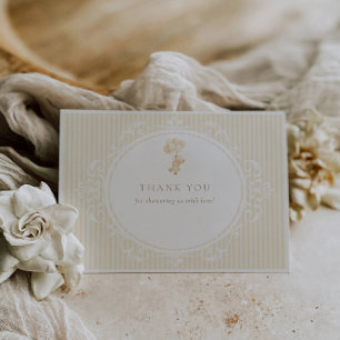 Remerciements Carte de remerciement pour Baby Shower Teddy Bear