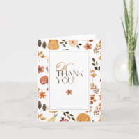 Carte de remerciement pour Baby Shower thème d'aut