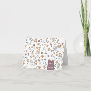Remerciements Carte de remerciement pour Baby Shower Wildflower