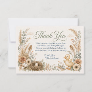 Remerciements Carte de remerciement pour Baby Sprinkle/Shower Th
