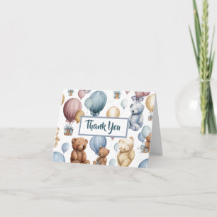 Remerciements Carte de remerciement pour bébé garçon mignon et p