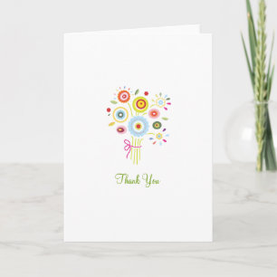 Remerciements Carte de remerciement pour bouquet floral